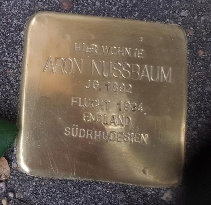 Stolperstein Aron Nussbaum © Stolperstein-Initiative Mitte