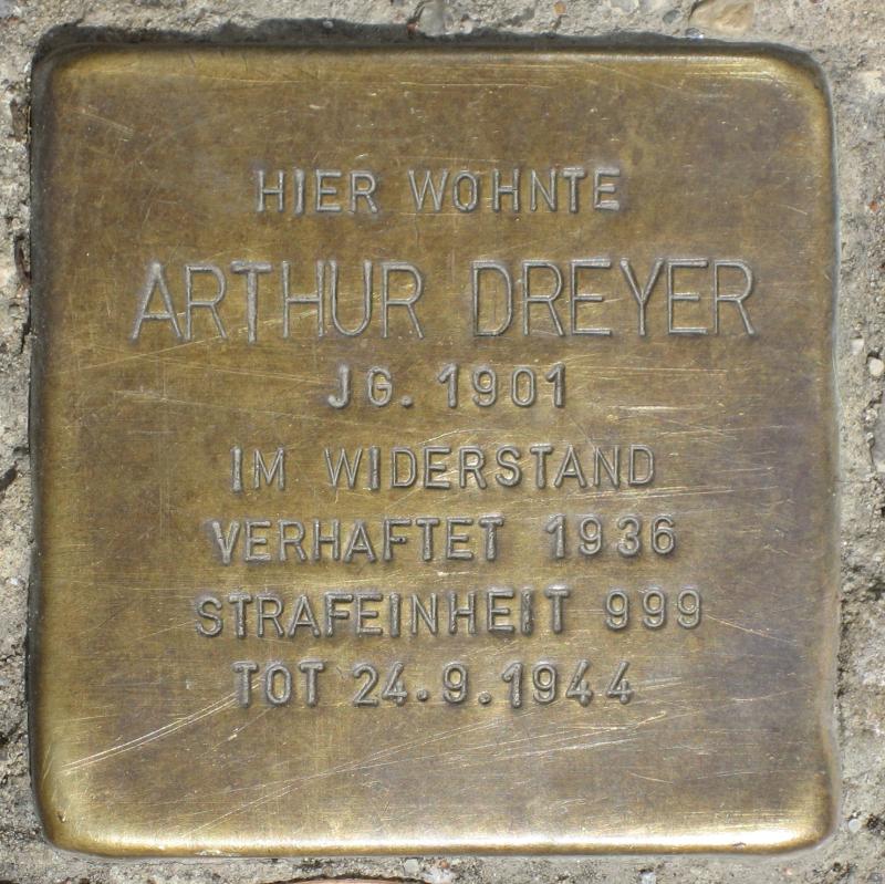 Stolperstein für Arthur Dreyer.
