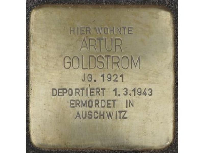 Stolperstein Artur Goldstrom © H. J. Hupka