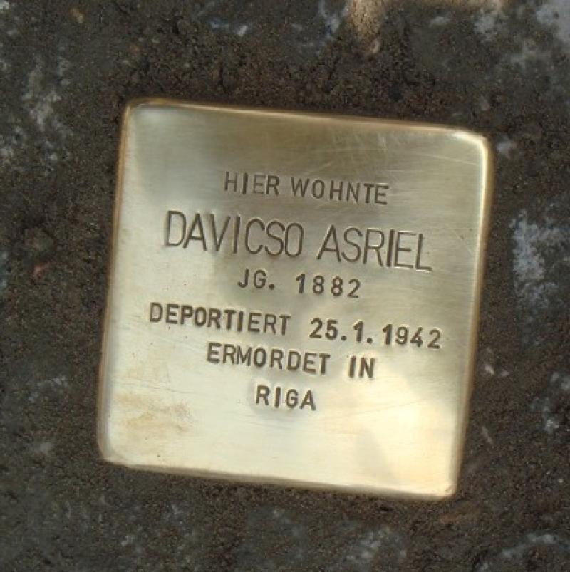 Stolperstein für Davicso Asriel