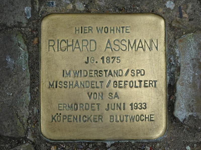 Aßmann, Richard  Stolperstein