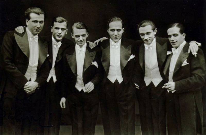 Comedian Harmonists 1929, Erich Collin zweiter von links, Foto: Robert Biberti