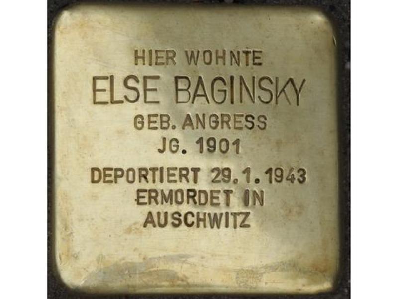 Stolperstein Else Baginsky, Bild: H.J. Hupka