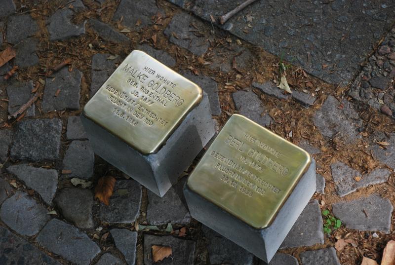 Stolpersteine für Malke und Berl Goldberg. Copyright: Mauren Antkowski