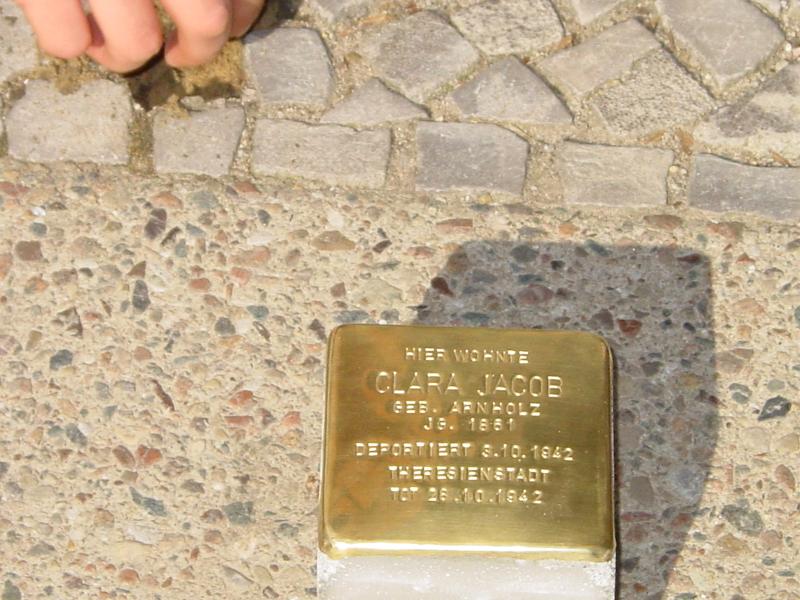 Stolperstein für Clara Jacob. Copyright: MTS