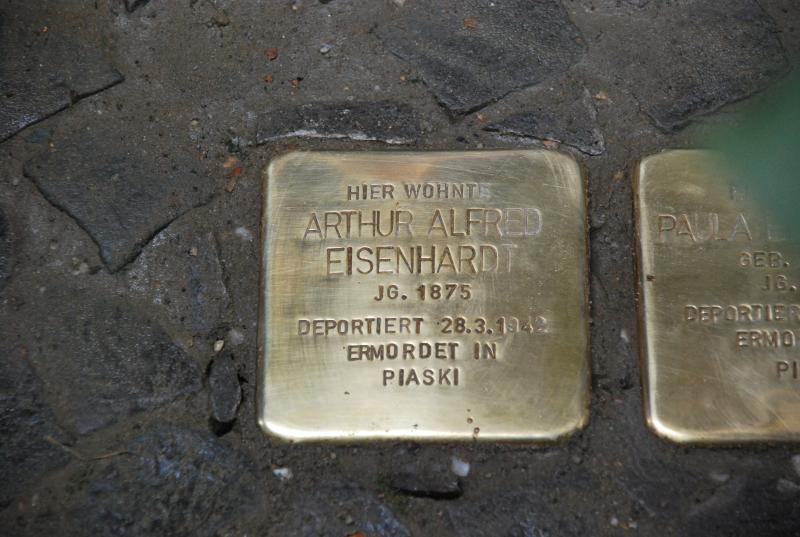 Stolperstein für ARthur Alfred Eisenhardt. Copyright: Mauren Antkowski