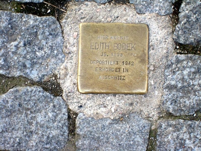 Stolperstein für Edith Bodek. Copyright: MTS