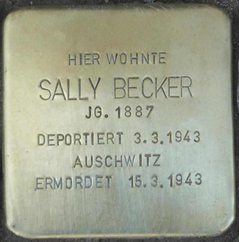 Stolperstein Sally Becker Bild: Stolpersteine-Initiative CW, Hupka