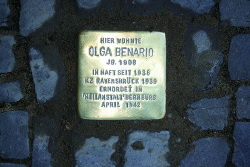 Stolperstein in der Innstraße 24 © Ruben / Museum Neukölln