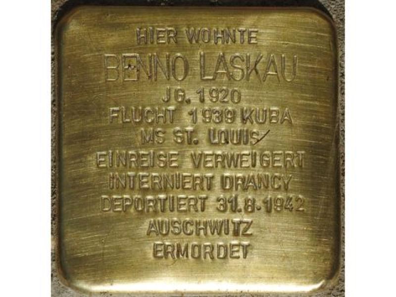 Stolperstein Benno Laskau © H. J. Hupka