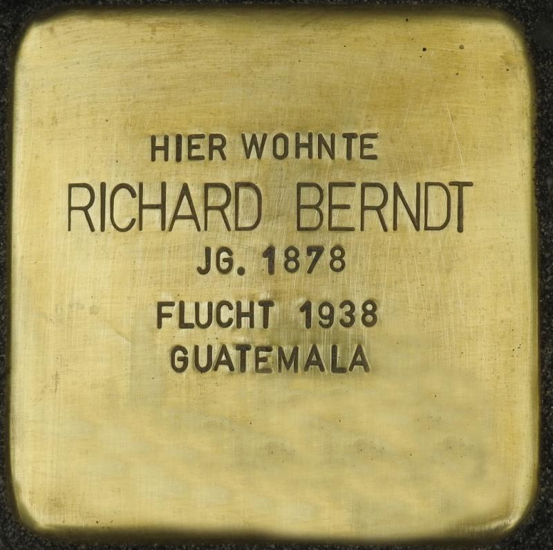 Stolperstein Ruth Rose Berndt Bild: Stolpersteine-Initiative CW, Hupka