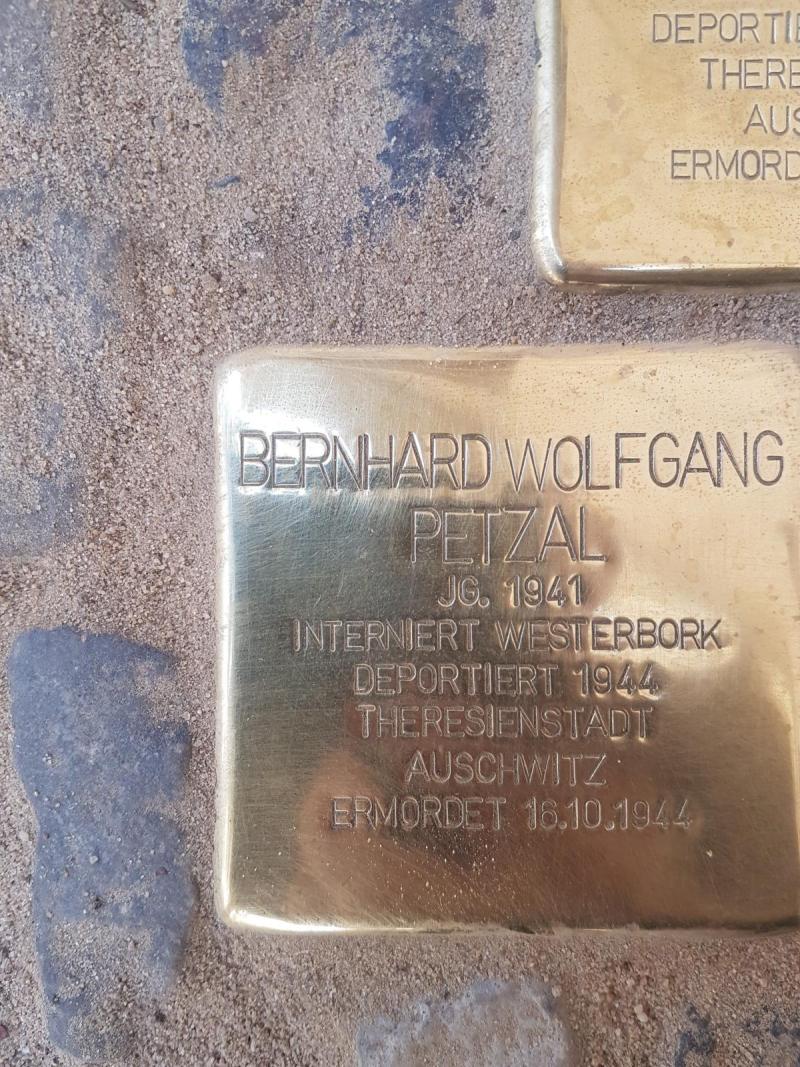 Stolperstein Bernhard Wolfgang Petzal, Foto: Initiative