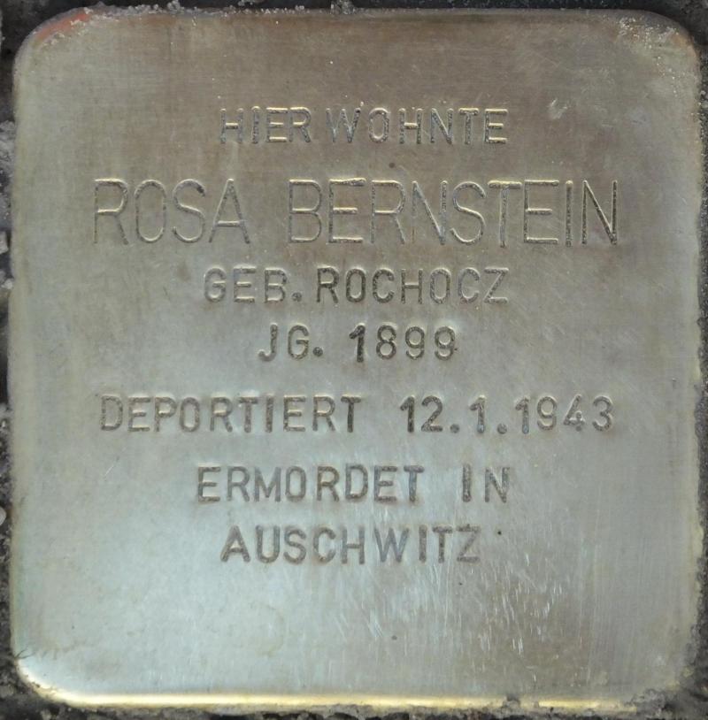 Stolperstein Rosa Bernstein Bild: Stolpersteine-Initiative CW, Hupka