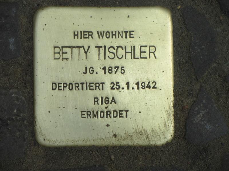 Stolperstein Betty Tischler Bild: Stolpersteine-Initiative CW, Siebold