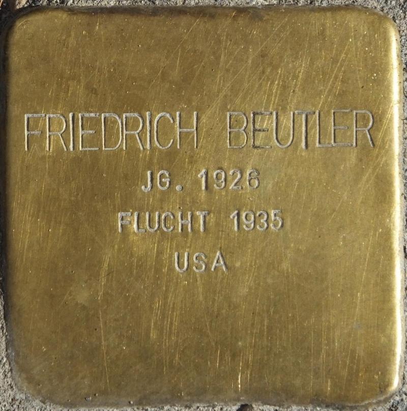 Stolperstein Friedrich Beutler Bild: Stolpersteine-Initiative CW, Hupka