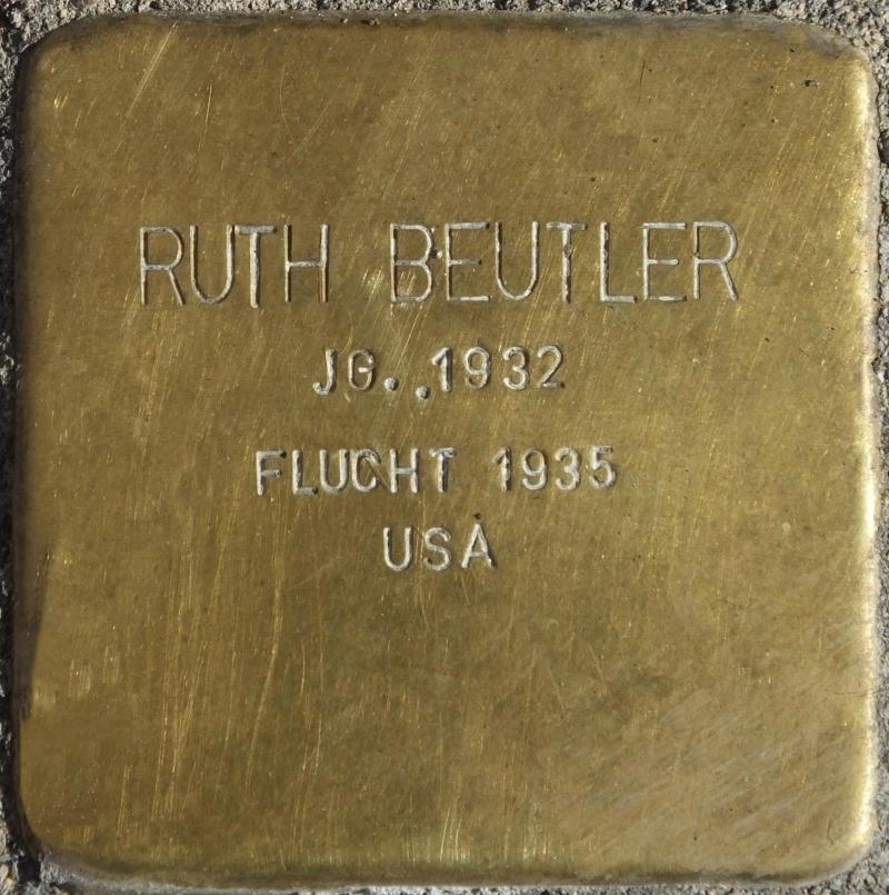 Stolperstein Ruth Beutler Bild: Stolpersteine-Initiative CW, Hupka