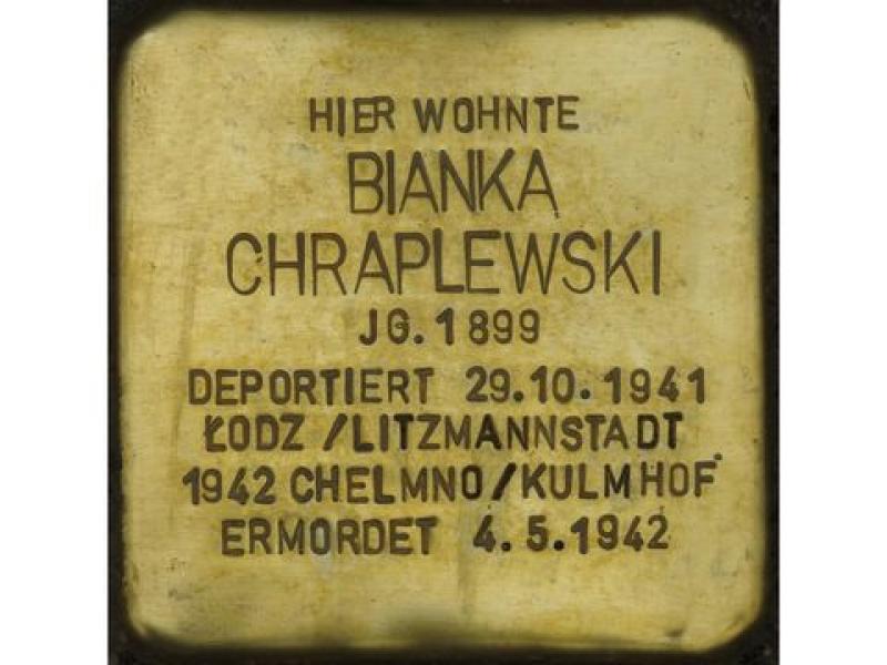 Stolperstein Bianka Chraplewski © H. J. Hupka