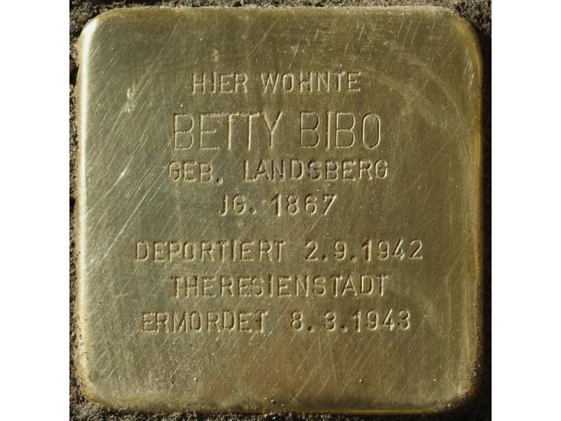 Stolperstein Betty Bibo (Bild: Stolpersteine-Initiative CW, Hupka)