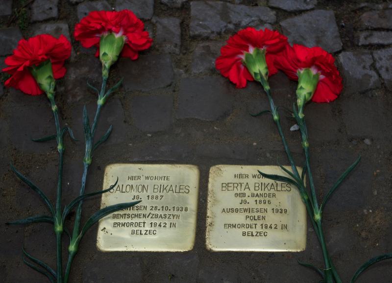 Stolperstein in der Oderstraße 50. Foto: Simon