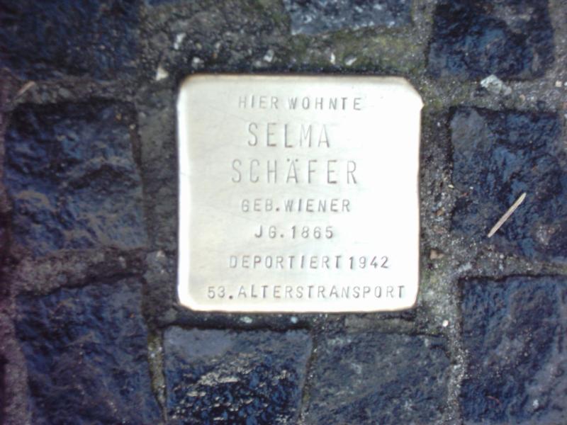 Stolperstein für Selma Schäfer