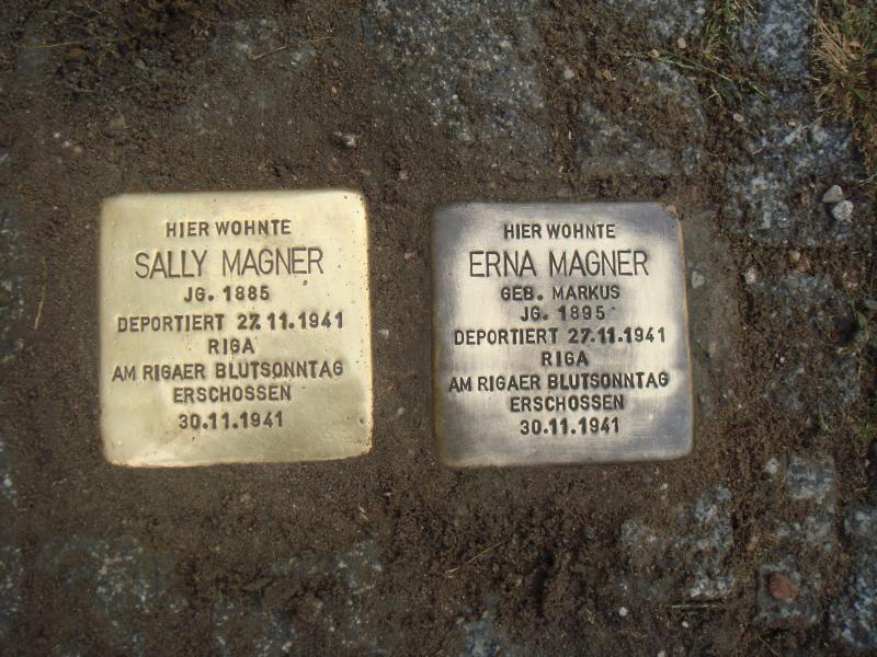 Stolpersteine für Sally und Erna Magner © Koordinierungsstelle Stolpersteine Berlin
