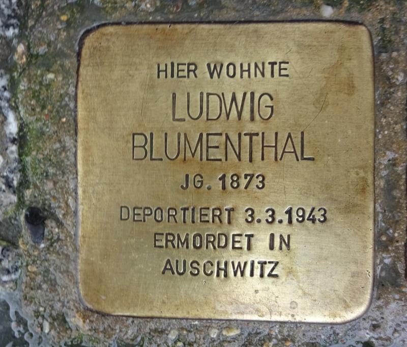 Stolperstein Ludwig Blumenthal © S.Davids