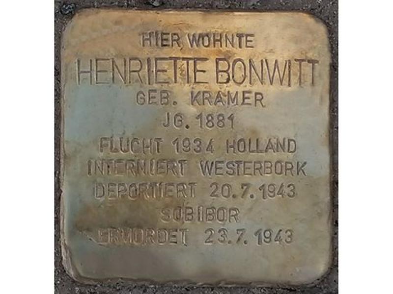 Stolperstein Henriette Bonwitt © H. J. Hupka
