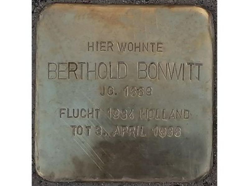 Stolperstein Berthold Bonwitt © H. J. Hupka