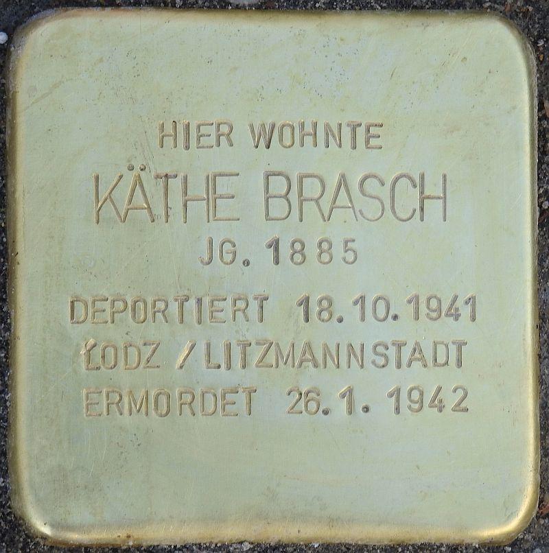 Stolperstein Käthe Brasch - Bild: Stolpersteine-Initiative CW, Hupka 