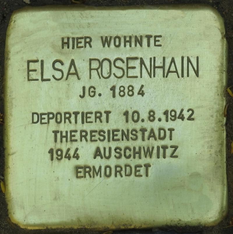 Stolperstein Elsa Rosenhain (Bild: Stolpersteine-Initiative CW, Hupka)