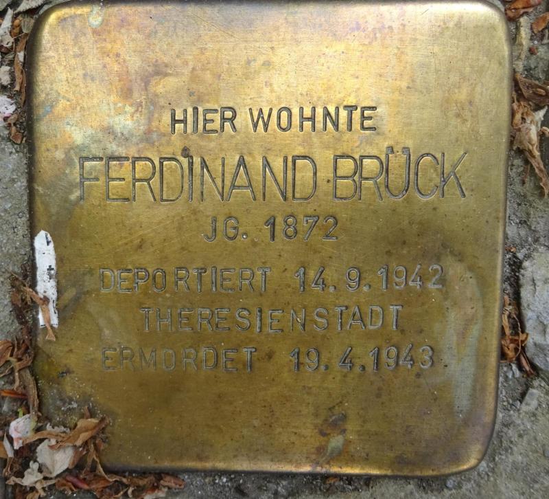 Stolperstein Ferdinand Brück © S.Davids