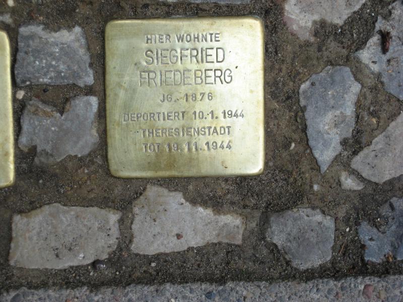 Stolperstein für Siegfried Friedeberg. Copyright: MTS