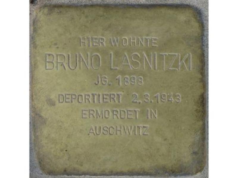 Stolperstein Bruno Wollmann, Foto: H.-J. Hupka