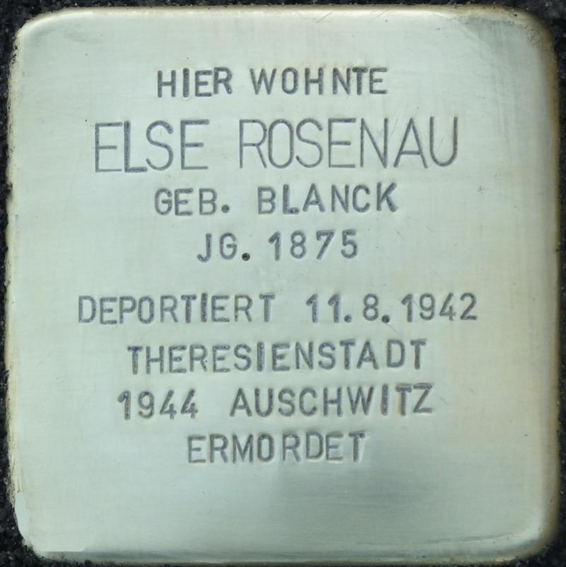 Stolperstein Else Rosenau; Bild: Stolpersteine-Initiative CW, Hupka