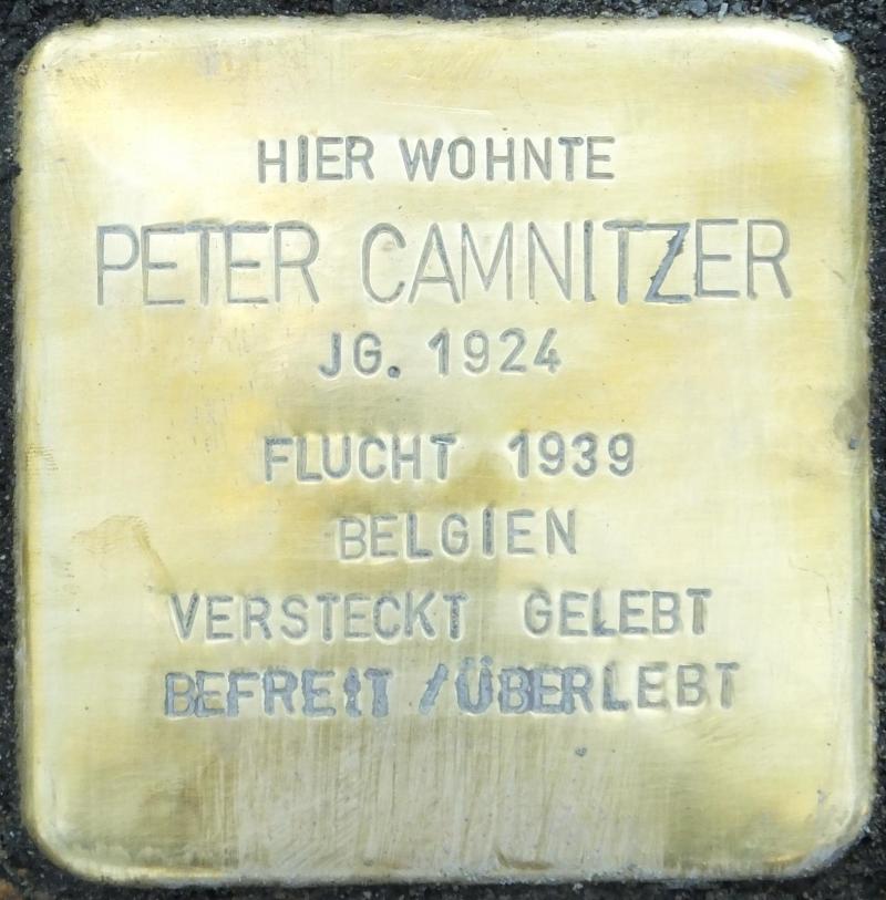 Stolperstein für Peter Camnitzer, Foto: Stolpersteine-Initiative CW, H.j. Hupka, 2015