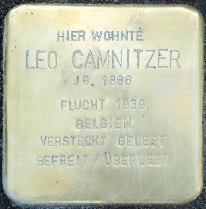 Stolperstein für Leo Camnitzer, Foto: Stolpersteine-Initiative CW, H.j. Hupka, 2015