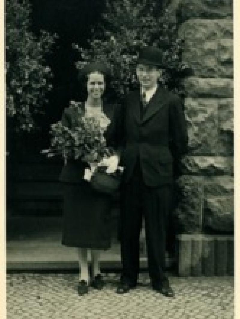 Carl und Johanna Fuchs am Tag ihrer Hochzeit Bild: Privatarchiv Frank Lippmann