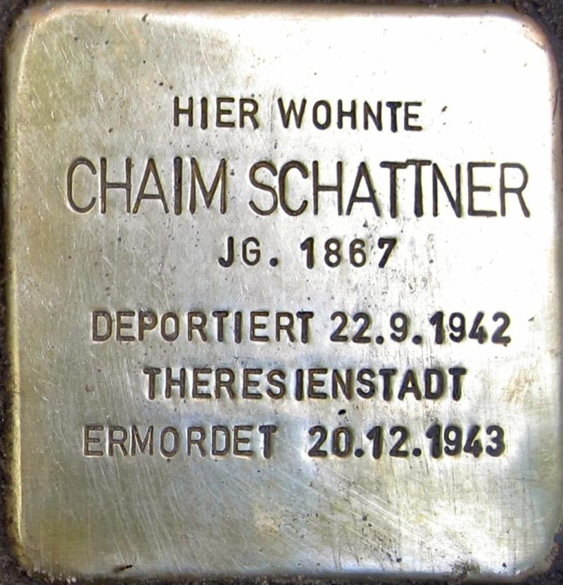 Stolperstein Chaim Schattner © Howard Shattner