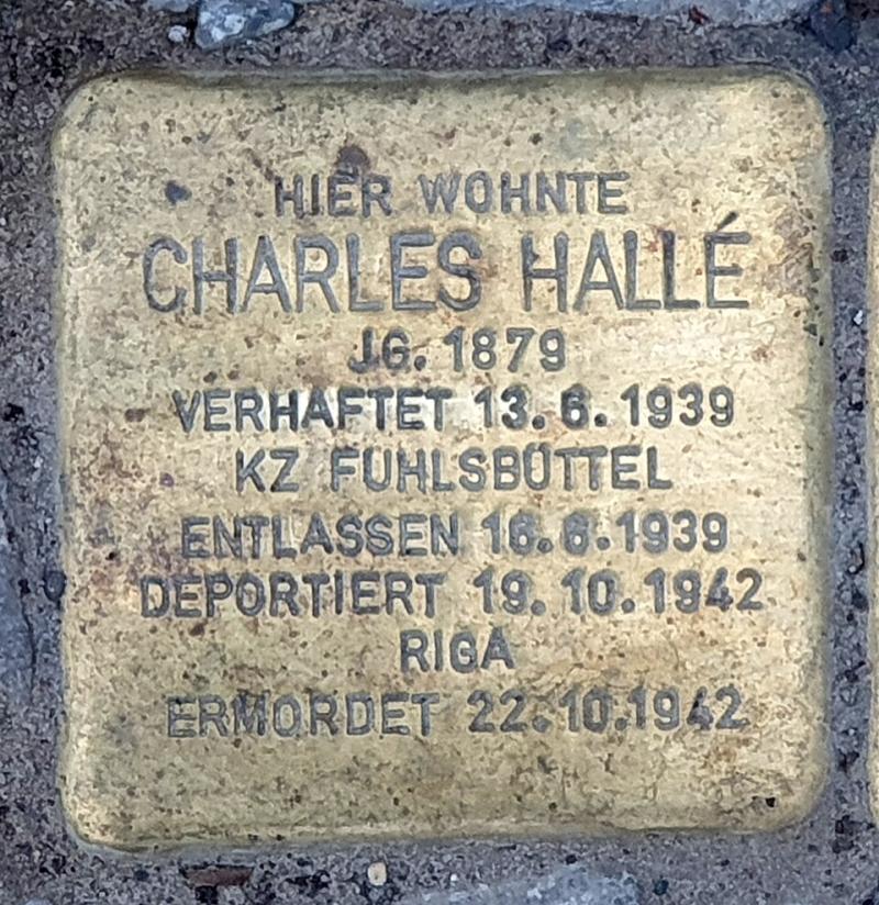 Stolperstein für Charles Ernes Hallé