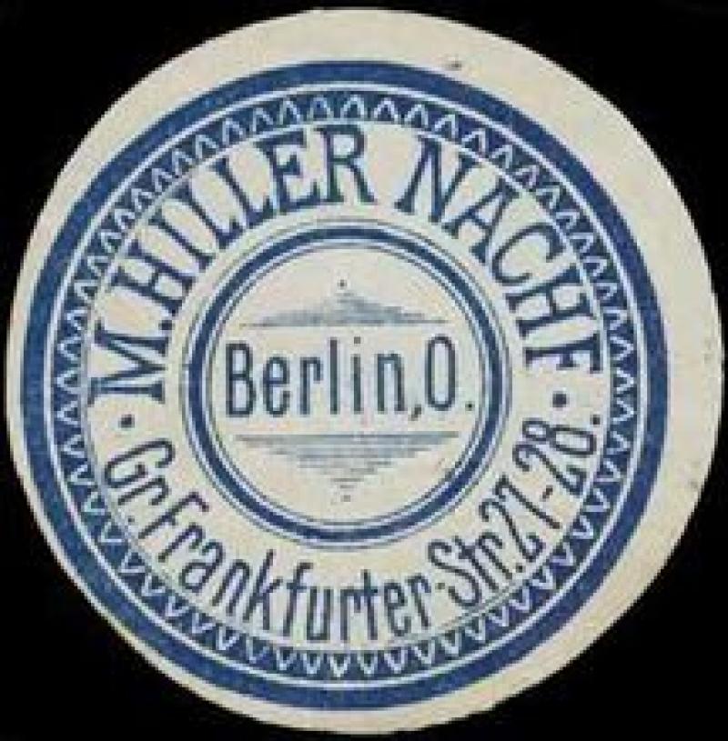 ca. 1910 Reklamemarke der Fa. M. Hiller für die Werbung © Familienarchiv