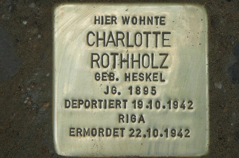 Foto: Initiative Stolpersteine Charlottenburg-Wilmersdorf