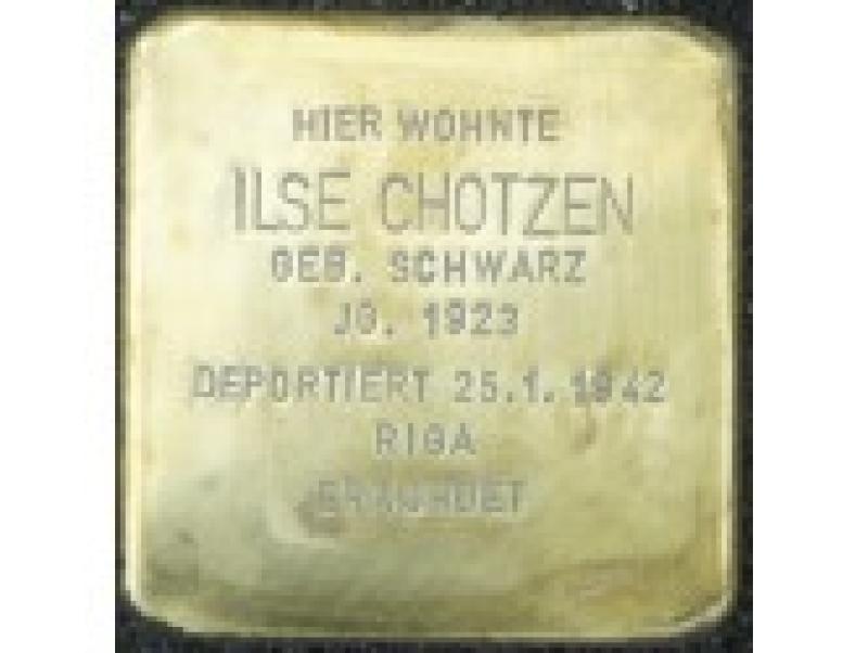Stolperstein Ilse Chotzen, Foto: Stolpersteine-Initiative CW, H.-j. Hupka, 2014