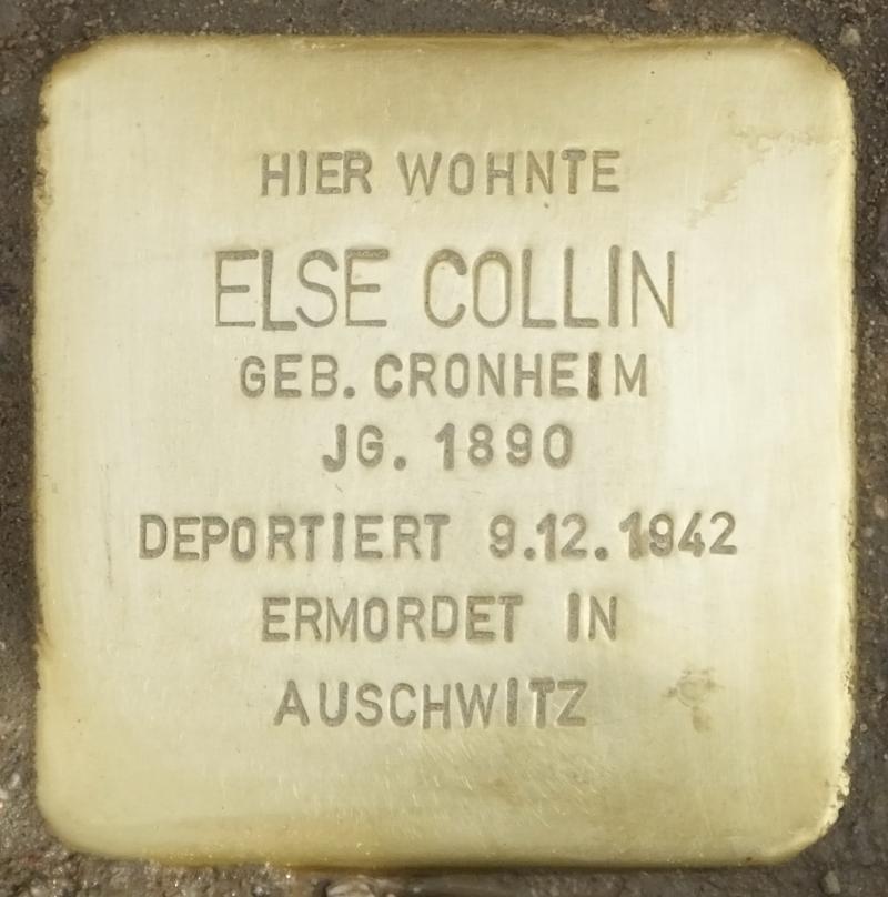 Stolperstein Else Collin © H.-J. Hupka, 2014