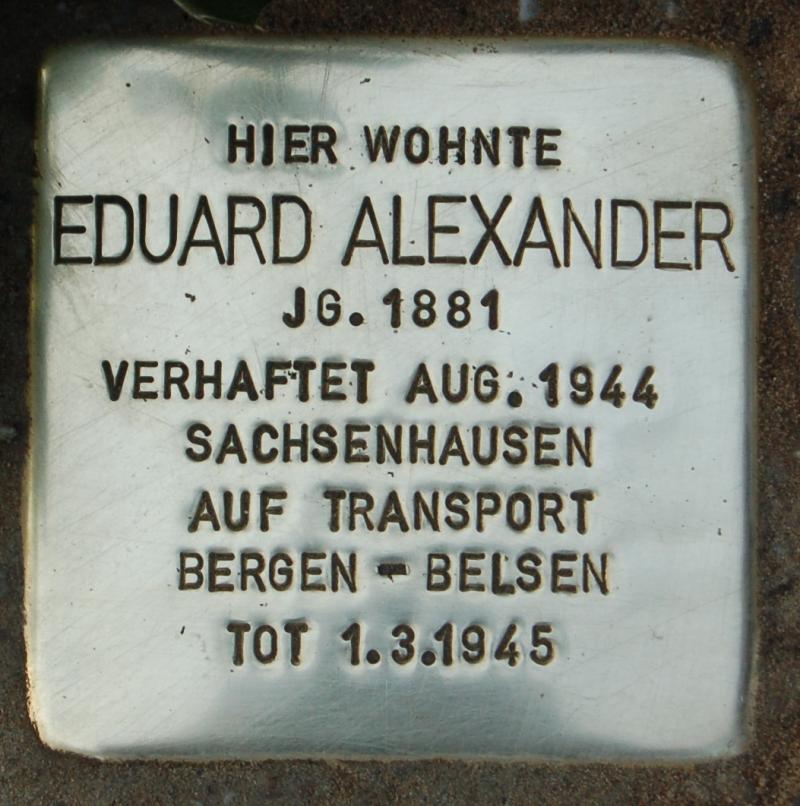 Stolperstein für Eduard Alexander