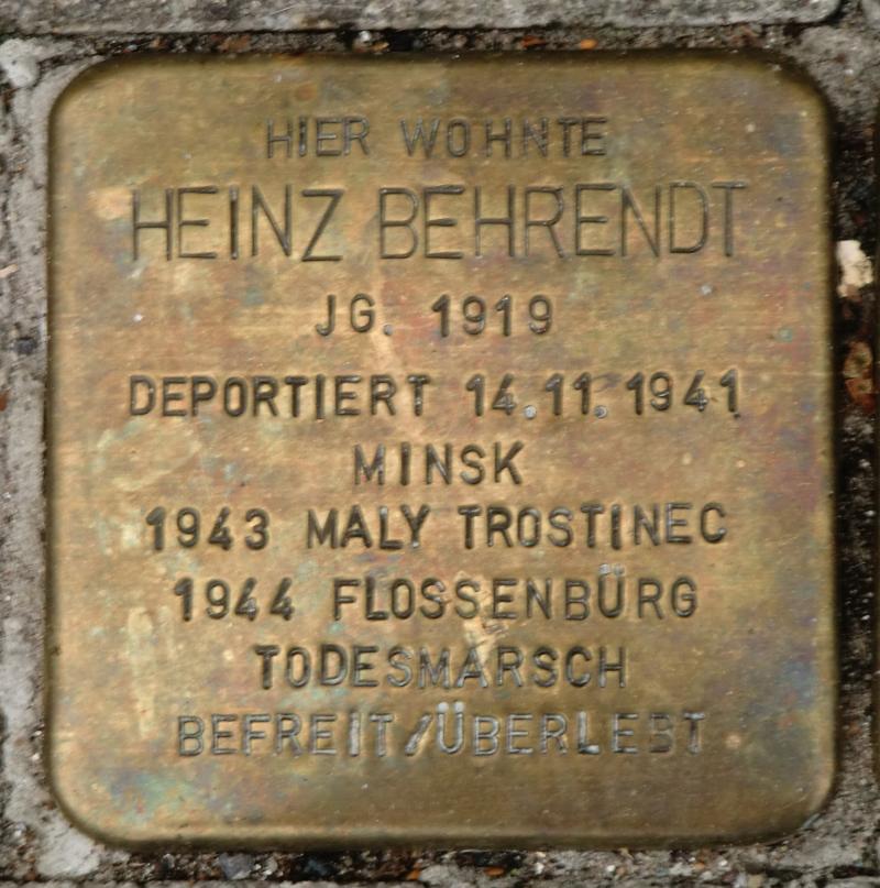 Stolperstein Heinz Behrendt © Dagmar Janke
