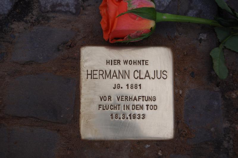 Stolperstein für Hermann Clajus.