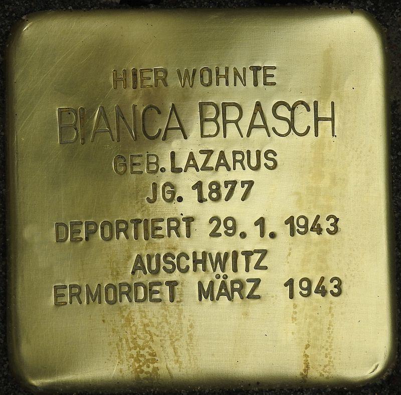 Stolperstein Bianca Brasch (Bild: Stolpersteine-Initiative CW, Hupka)