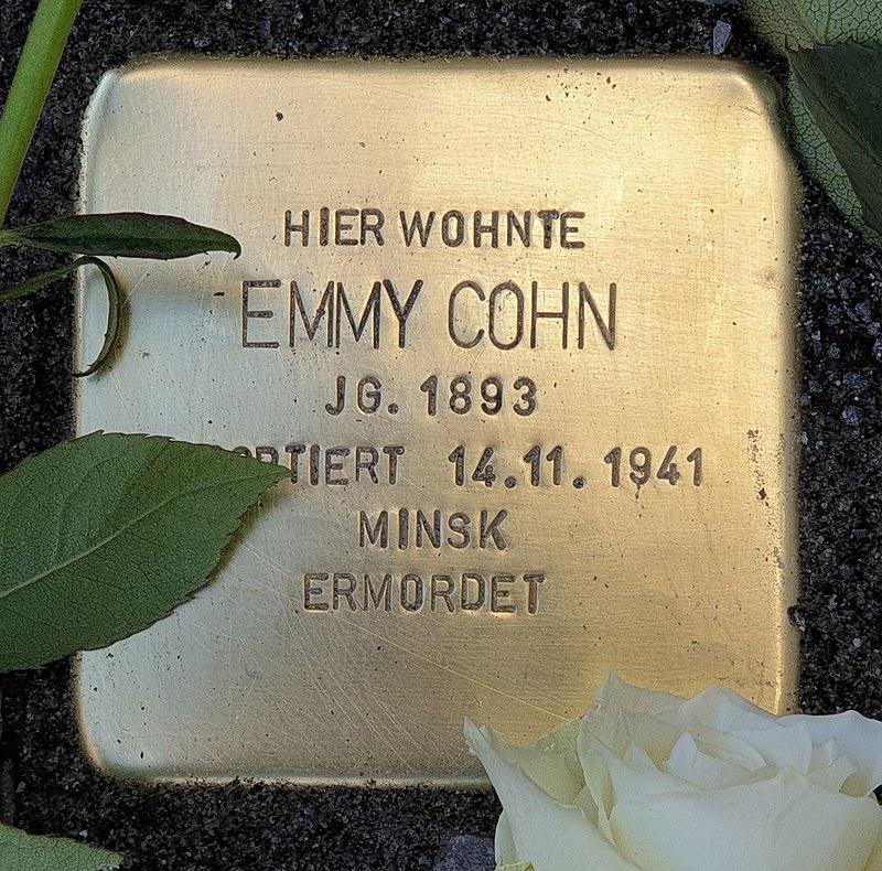 Stolperstein Emmy Cohn, Foto: OTFW 2019