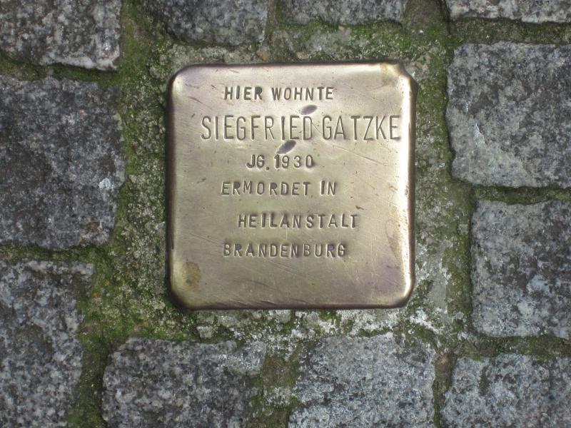 Stolperstein für Siegfried Gatzke. Copyright: MTS