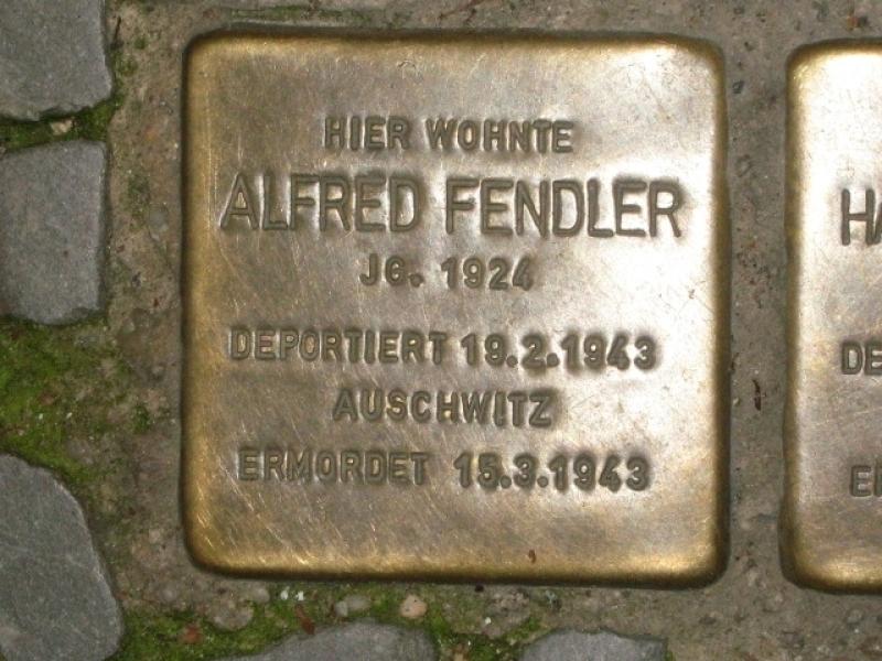 Stolperstein für Alfred Fendler. Copyright: MTS